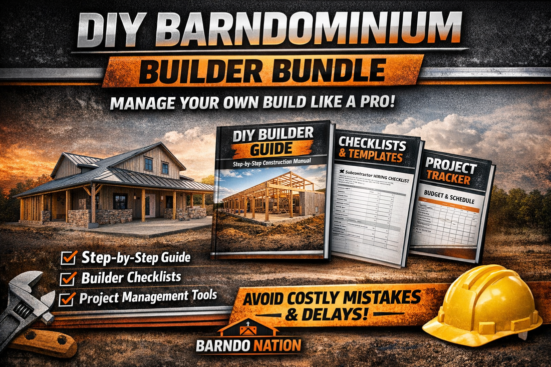 DIY Barndominium Builder Bundle | Project Management Guide + Checklists