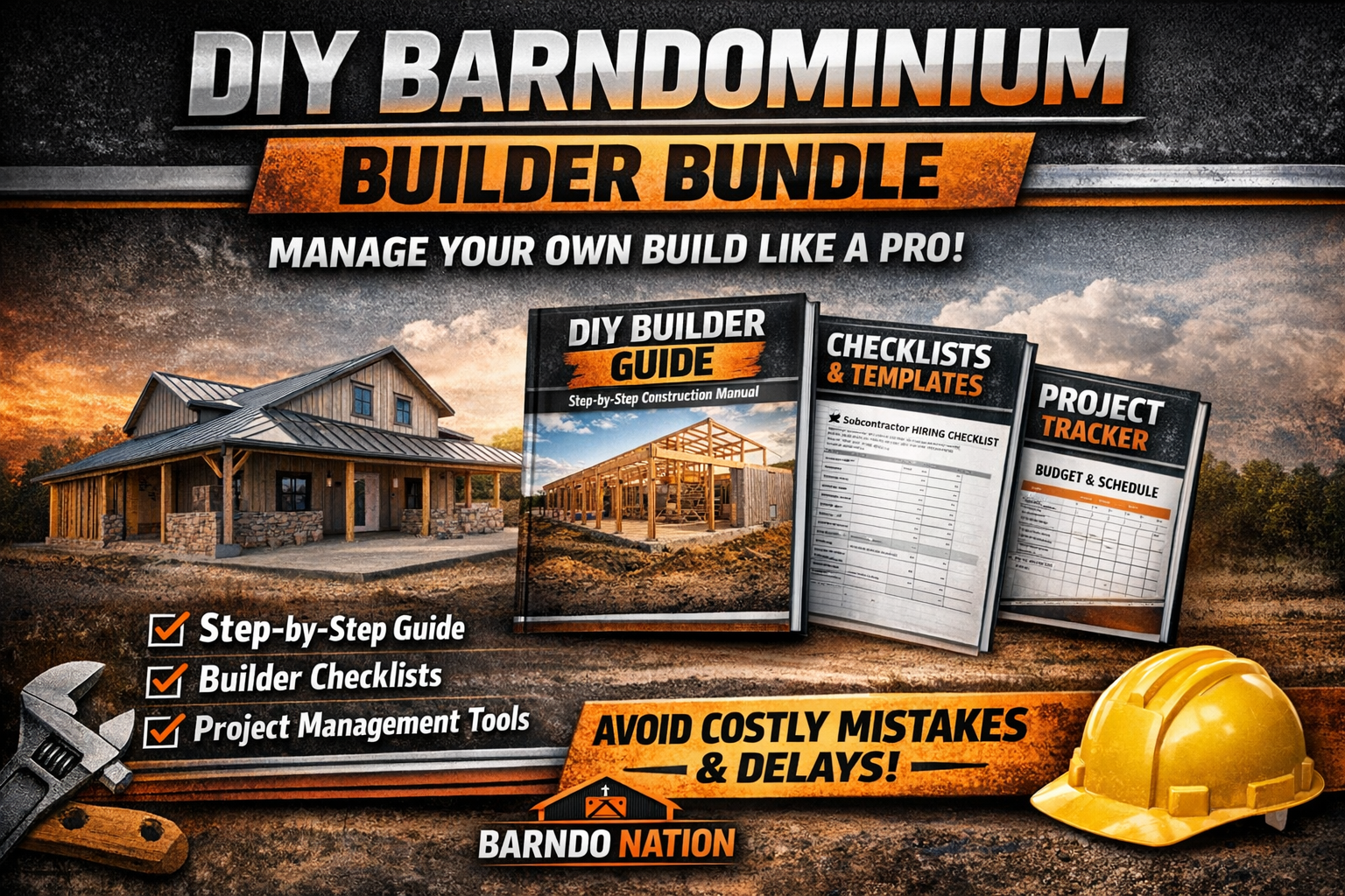 DIY Barndominium Builder Bundle | Project Management Guide + Checklists