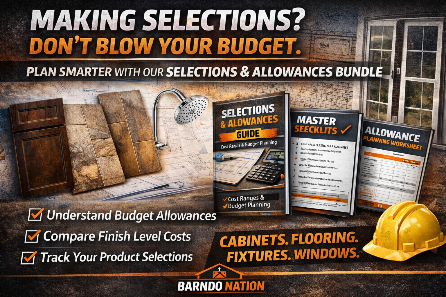 Barndominium Selections & Allowances Bundle | Finish Cost Guide + Planning Checklist