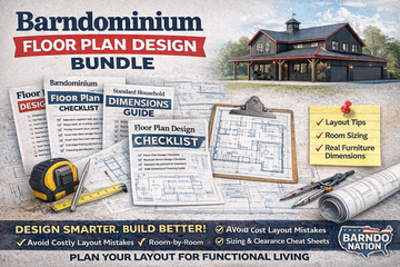 Barndominium Floor Plan Design Bundle | Layout Checklist + Room Planning Guide
